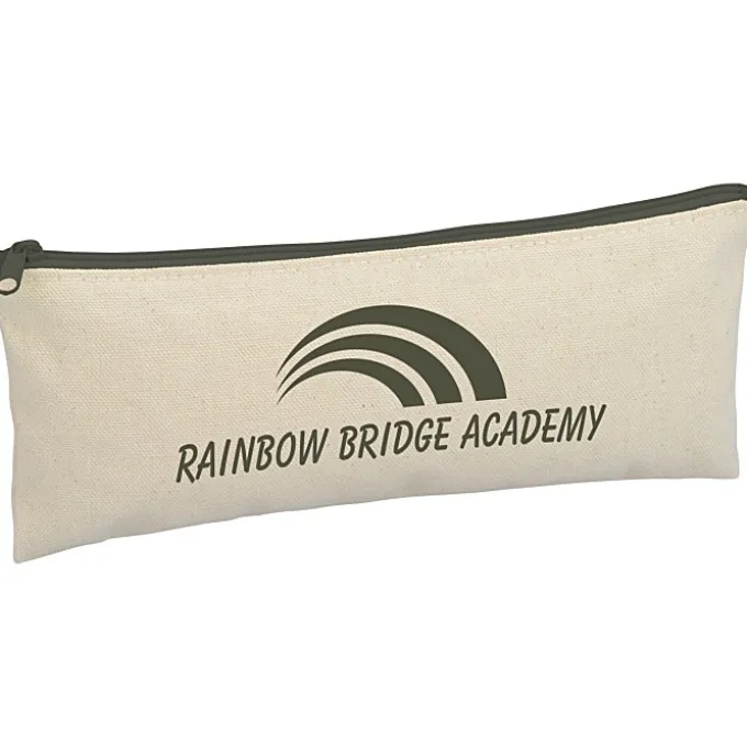 Chroma Zip Cotton Pouch - 4 inches x 9 3/4 inches