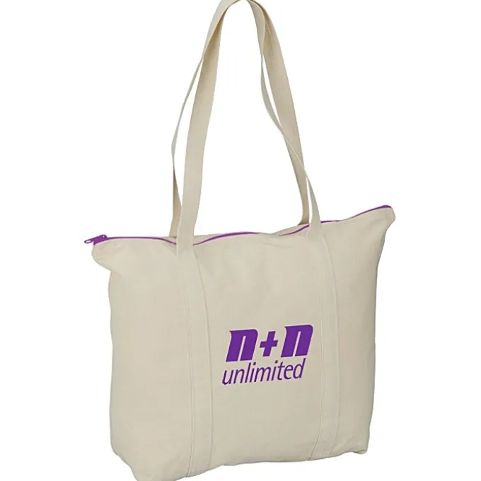 Chroma Zip 10-ounce Cotton Tote - 15 inches x 17 1/2 inches