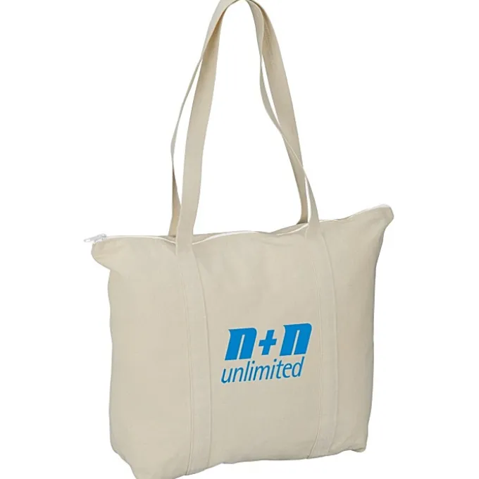 Chroma Zip 10-ounce Cotton Tote - 15 inches x 17 1/2 inches