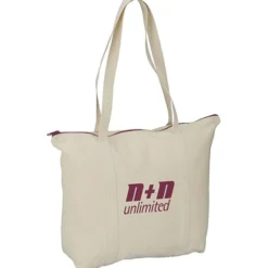 Chroma Zip 10-ounce Cotton Tote - 15 inches x 17 1/2 inches