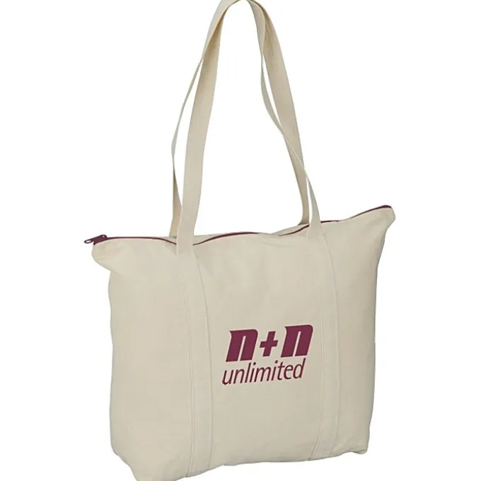 Chroma Zip 10-ounce Cotton Tote - 15 inches x 17 1/2 inches