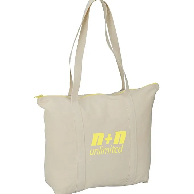 Chroma Zip 10-ounce Cotton Tote - 15 inches x 17 1/2 inches