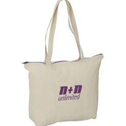 Chroma Zip 10-ounce Cotton Tote - 15 inches x 17 1/2 inches