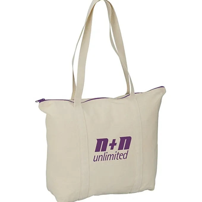 Chroma Zip 10-ounce Cotton Tote - 15 inches x 17 1/2 inches