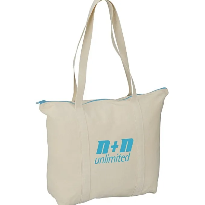Chroma Zip 10-ounce Cotton Tote - 15 inches x 17 1/2 inches