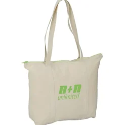 Chroma Zip 10-ounce Cotton Tote - 15 inches x 17 1/2 inches