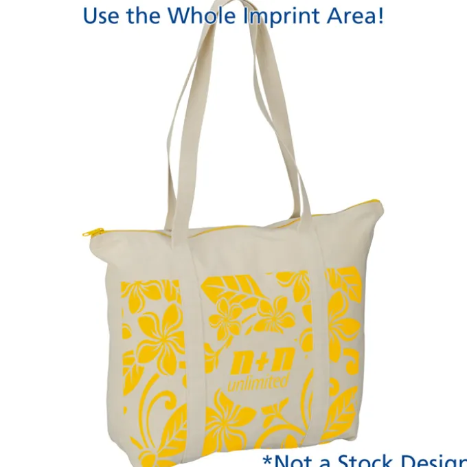 Chroma Zip 10-ounce Cotton Tote - 15 inches x 17 1/2 inches