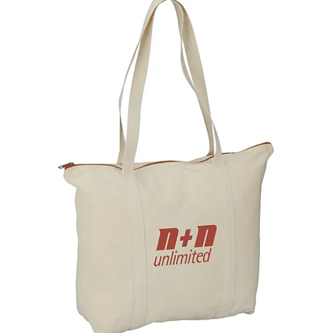 Chroma Zip 10-ounce Cotton Tote - 15 inches x 17 1/2 inches