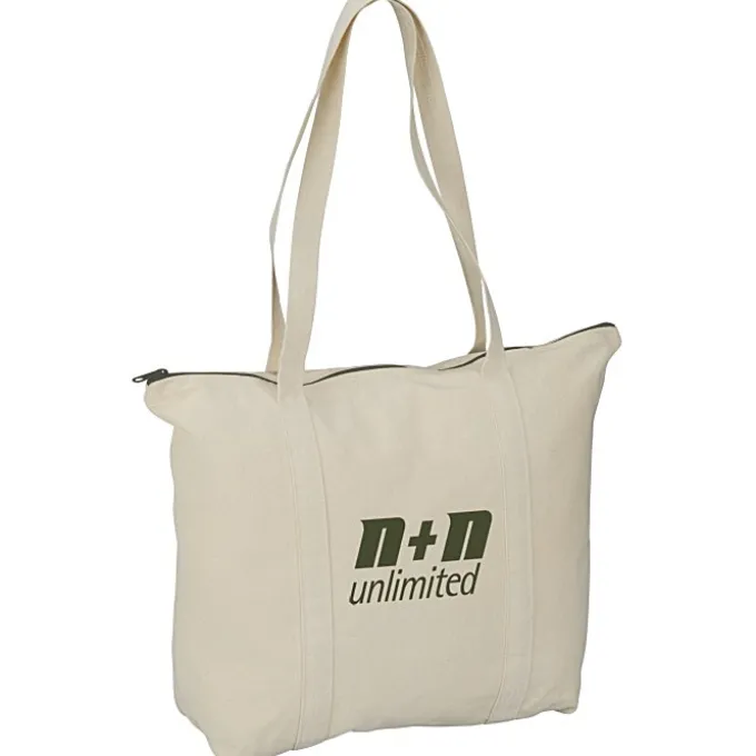 Chroma Zip 10-ounce Cotton Tote - 15 inches x 17 1/2 inches