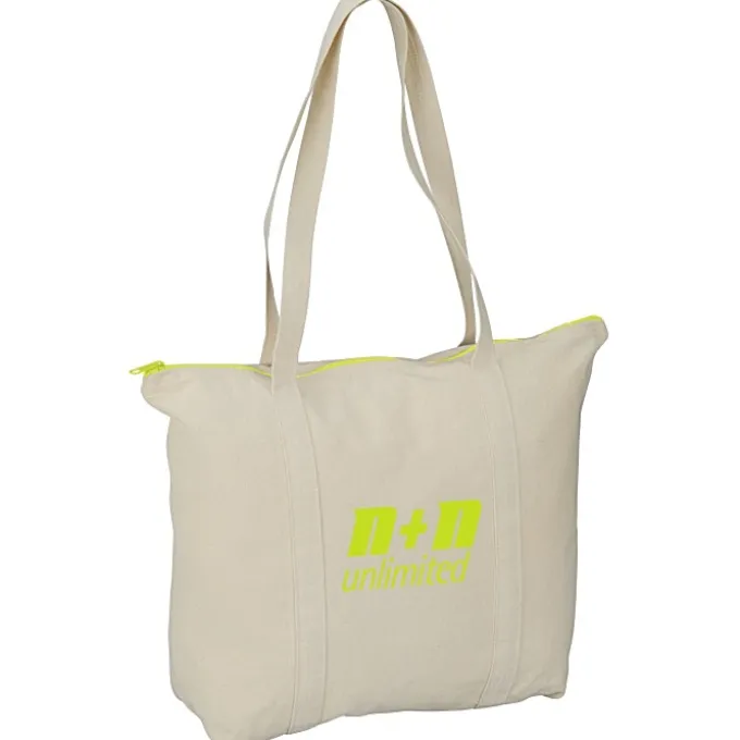 Chroma Zip 10-ounce Cotton Tote - 15 inches x 17 1/2 inches