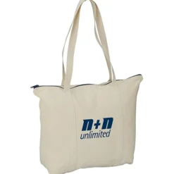 Chroma Zip 10-ounce Cotton Tote - 15 inches x 17 1/2 inches