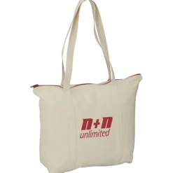 Chroma Zip 10-ounce Cotton Tote - 15 inches x 17 1/2 inches