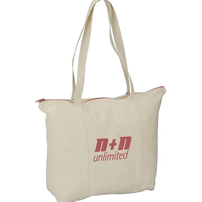 Chroma Zip 10-ounce Cotton Tote - 15 inches x 17 1/2 inches