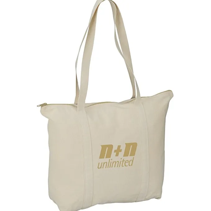 Chroma Zip 10-ounce Cotton Tote - 15 inches x 17 1/2 inches