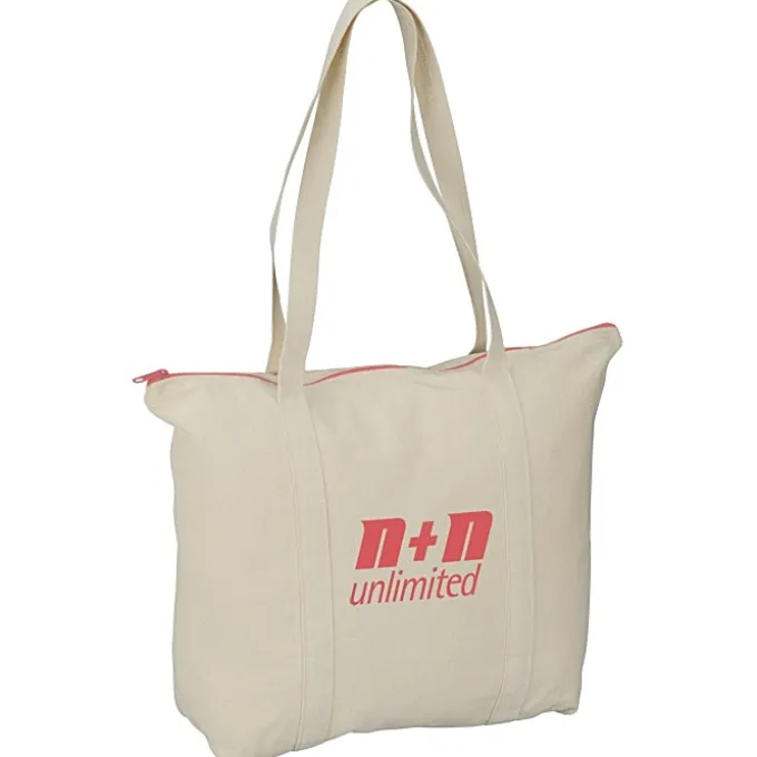 Chroma Zip 10-ounce Cotton Tote - 15 inches x 17 1/2 inches