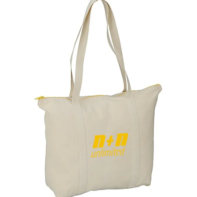 Chroma Zip 10-ounce Cotton Tote - 15 inches x 17 1/2 inches