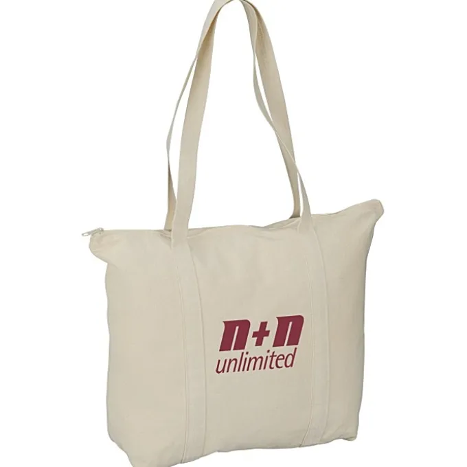 Chroma Zip 10-ounce Cotton Tote - 15 inches x 17 1/2 inches