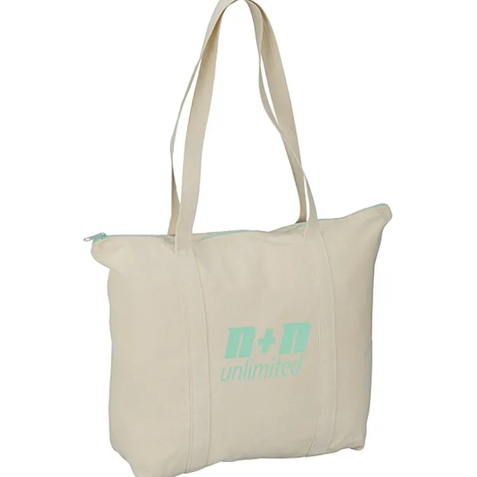 Chroma Zip 10-ounce Cotton Tote - 15 inches x 17 1/2 inches
