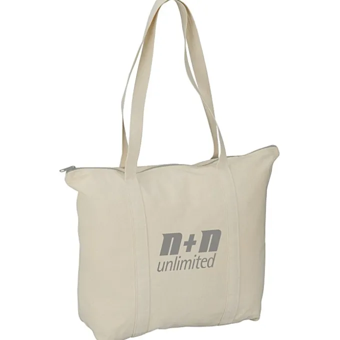 Chroma Zip 10-ounce Cotton Tote - 15 inches x 17 1/2 inches
