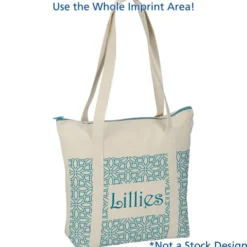 Chroma Zip 10-ounce Cotton Tote - 13 inches x 15 inches