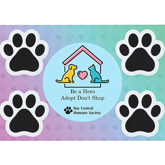 Circle and Paws Vehicle Magnets - 5 3/4 inches x 8 1/2 inches
