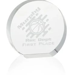 Circle Crystal Award - 4 inches