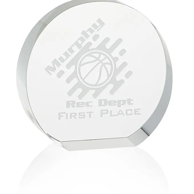 Circle Crystal Award - 4 inches