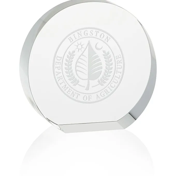 Circle Crystal Award - 6 inches