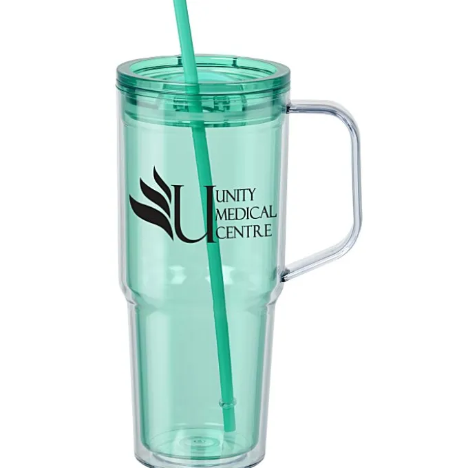 Clair Acrylic Mug with Straw - 30 oz