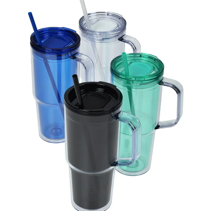Clair Acrylic Mug with Straw - 30 oz
