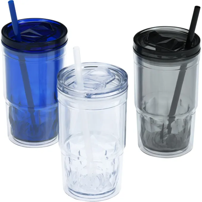 Clarity Acrylic Tumbler with Straw - 16 oz.
