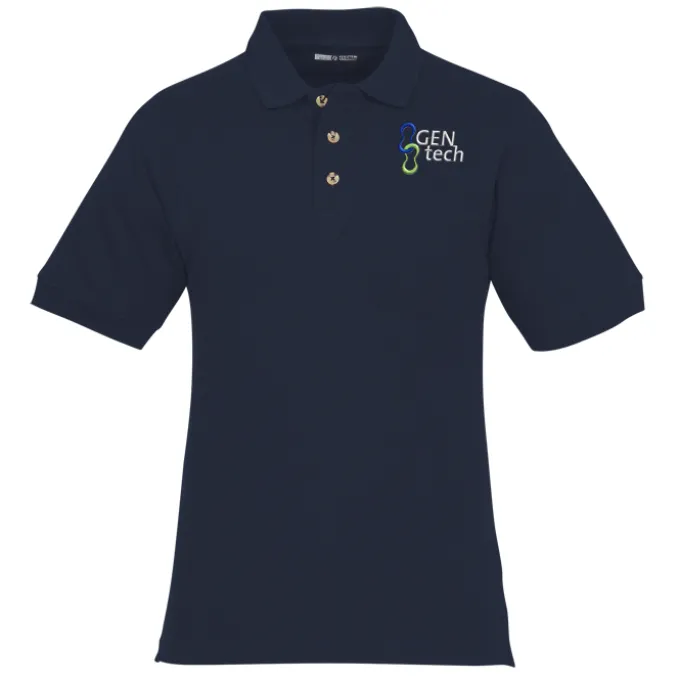 Classic Combed Cotton Pique Polo with Pocket