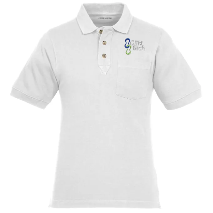 Classic Combed Cotton Pique Polo with Pocket