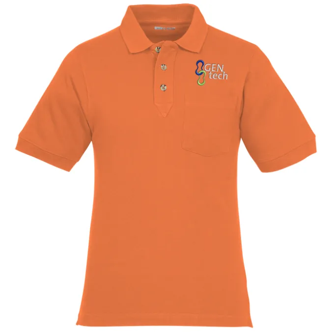 Classic Combed Cotton Pique Polo with Pocket