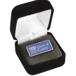 Classic Die Cast Lapel Pin - Rectangle - Gift Box