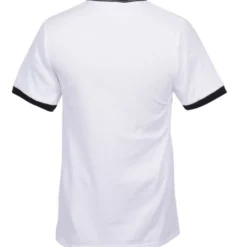 Classic Ringer T-Shirt - White - Embroidered