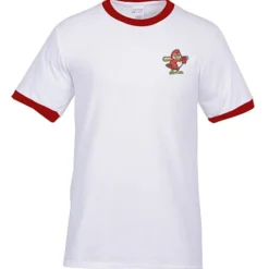 Classic Ringer T-Shirt - White - Embroidered