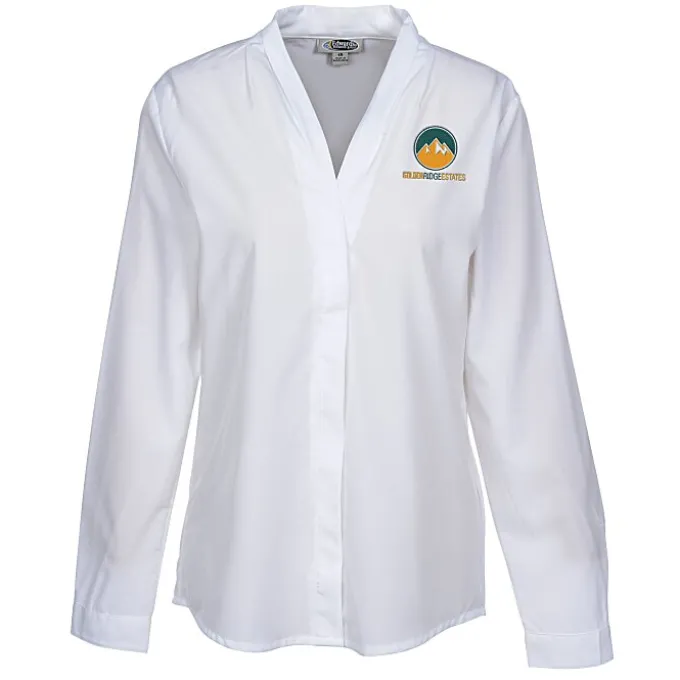 Classic Stretch V-Neck Blouse - Ladies'