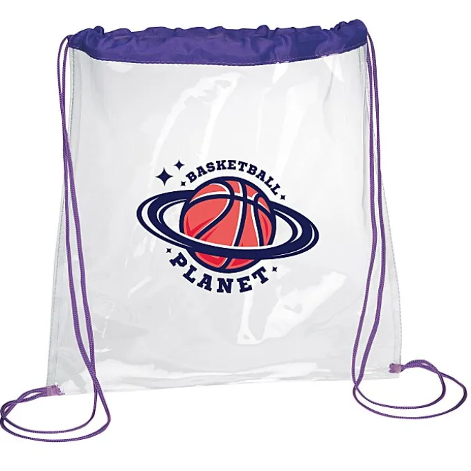 Clear Game Drawstring Sportpack - Full Color