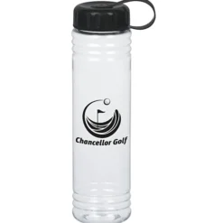 Clear Impact Adventure Bottle with Tethered Lid - 32 oz