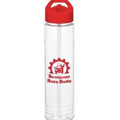 Clear Impact Adventure Bottle with Flip Straw Lid - 32 oz