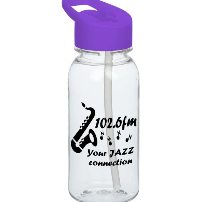Clear Impact Cadet Bottle with Flip Straw Lid - 18 oz