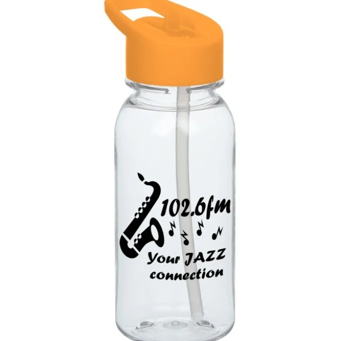 Clear Impact Cadet Bottle with Flip Straw Lid - 18 oz
