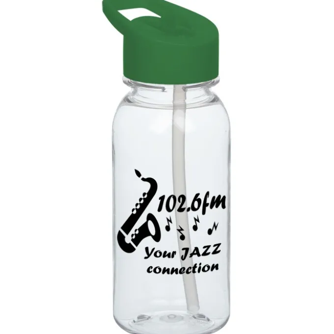 Clear Impact Cadet Bottle with Flip Straw Lid - 18 oz