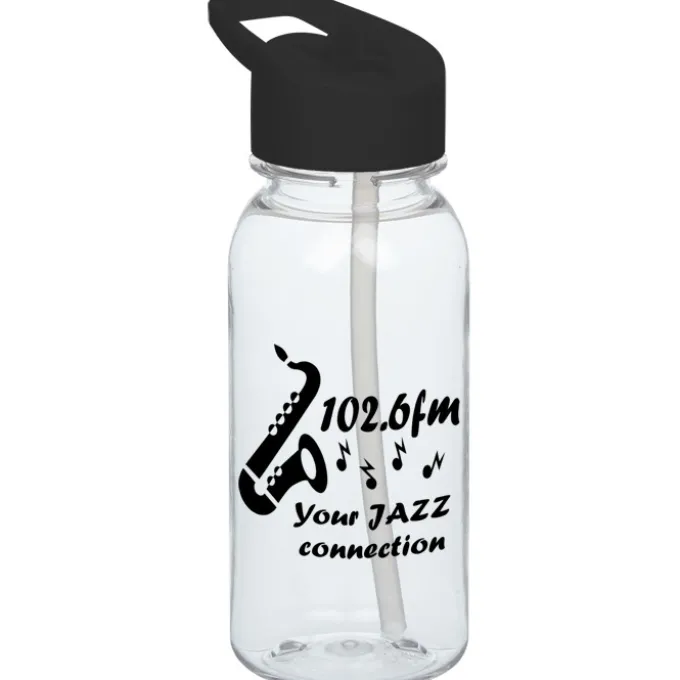Clear Impact Cadet Bottle with Flip Straw Lid - 18 oz