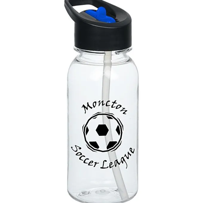 Clear Impact Cadet Bottle with Two-Tone Flip Straw Lid - 18 oz