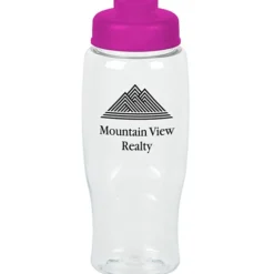 Clear Impact Comfort Grip Bottle with Flip Drink Lid - 27 oz.