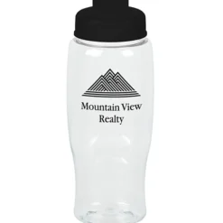 Clear Impact Comfort Grip Bottle with Flip Drink Lid - 27 oz.