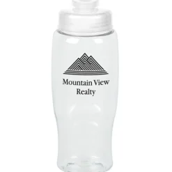 Clear Impact Comfort Grip Bottle with Flip Drink Lid - 27 oz.
