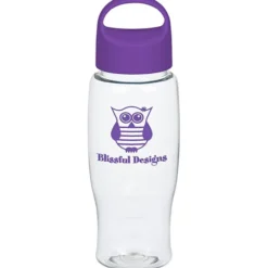 Clear Impact Comfort Grip Bottle with Oval Crest Lid - 27 oz.